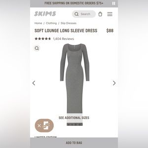 SKIMS SOFT LOUNGE LONG SLEEVE DRESS